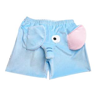 小飞象短裤大象鼻子飞天男士夏季儿童男友猛男大码睡裤立体可爱