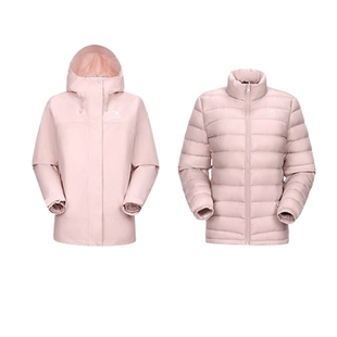 【羽绒内胆】骆驼排骨羽绒服冲锋衣男女三合一可拆卸防水旅游外套