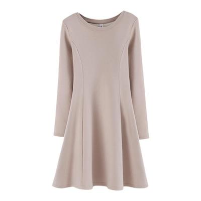 加绒加厚保暖修身风体恤连衣裙
