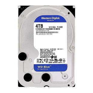 WD/西部数据 40EZAZ/AX西数4T台式机械硬盘3.5寸 垂直4TB蓝盘SATA