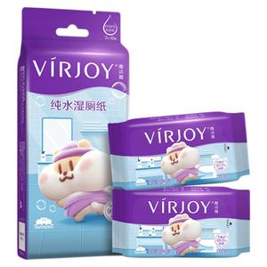 唯洁雅奶茶鼠便携湿厕纸7片*6包