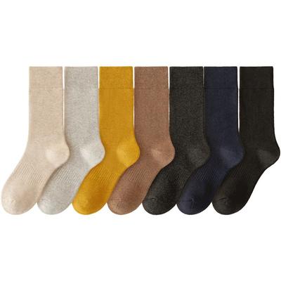 纯棉袜子男中筒秋冬毛绒保暖