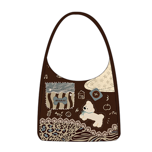 尼睿韩版设计感小众包包日常通勤百搭大容量单肩包慵懒帆布包女AC