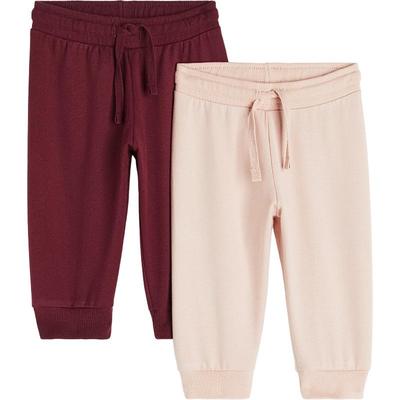 HM童装男婴裤子格雷风2件装冬季舒适棉质休闲运动裤长裤0594177