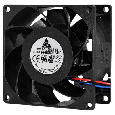 台达24V大风量8038双滚珠风扇8CM