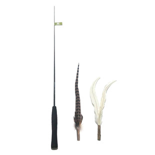 猫咪旺农场超长逗猫棒长杆山鸡羽毛木天蓼可替换头自嗨解闷猫玩具