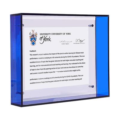 鲁芭专利证书框亚克力彩色简约