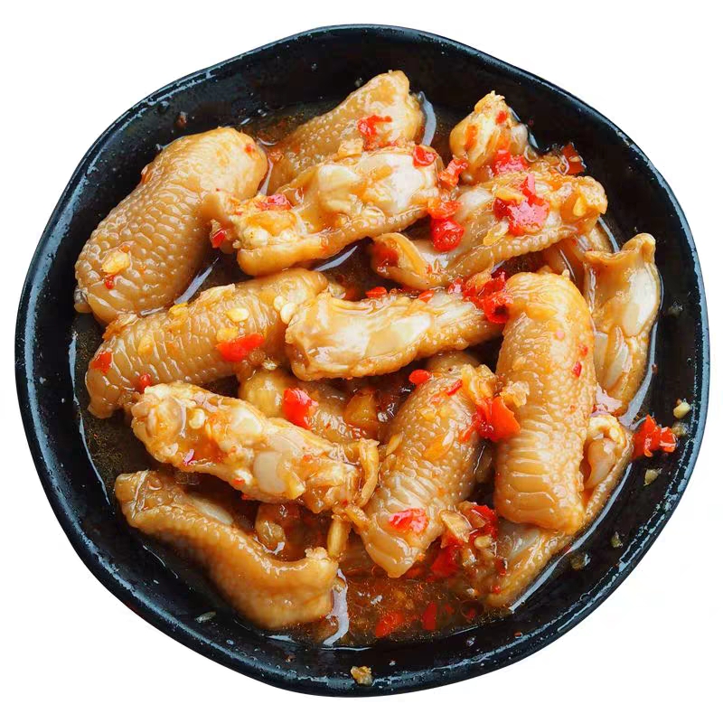 酸辣雞腳筋零食雞后腳根脆骨雞爪筋開袋即食120克