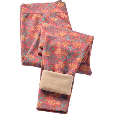 女士加绒加厚保暖裤中老年妈妈印花纯棉秋裤外穿秋冬款打底裤包邮