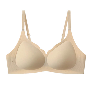 露迪尚品小花瓣内衣女薄款小胸无痕收副乳无钢圈软支撑LDA260101