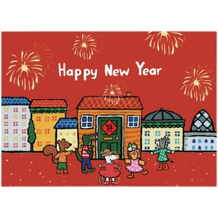 Maisy小鼠波波过新年安静书春节主题亲子互动游戏新年礼物手工diy