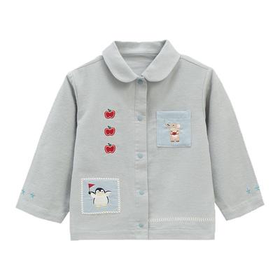 whitewheat法兰绒企鹅衬衫