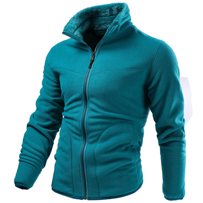 双面穿情侣款求加厚抓绒衣