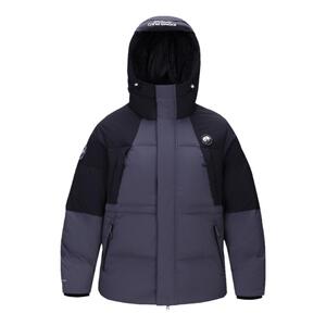 熊猫羽绒服男装外套保暖白鸭绒2024新款宽松时尚撞色厚保暖面包服