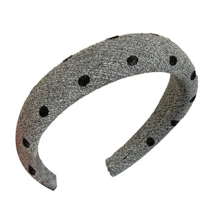 2026新款日常秋冬佩戴时尚灰色格雷系高颅顶发箍高级感洋气头箍女