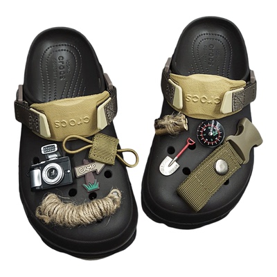 洞洞鞋配饰男士鞋花套装露营搞怪