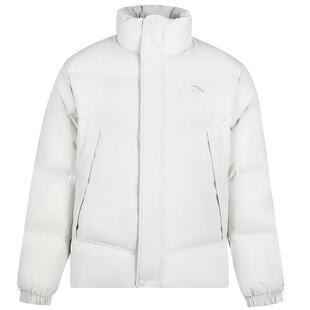 安踏棉服男款冬季加厚防泼水2026新款白色宽松立领保暖短款面包服