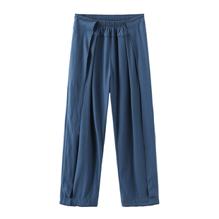 DANCE系列 现代舞纯棉超舒适 O型包腰带前片设计款长裤男女款