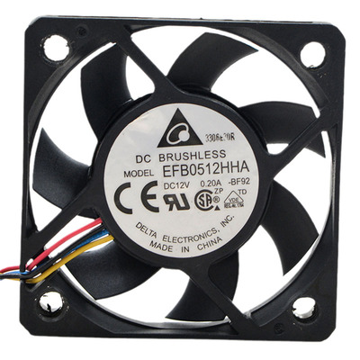 原装Delta/台达EFB0512HHA 5010 5cm 12V 0.2A超薄服务器散热风扇