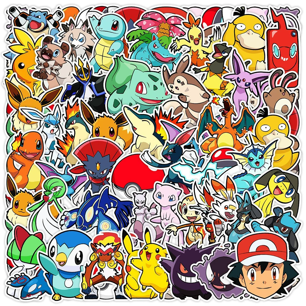 [50 шт наклеек аниме Pokemon милые наклейки для DIY тетрадь ноутбук]