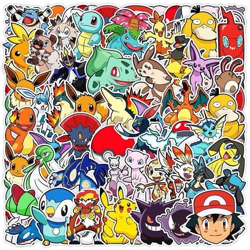 [50 шт наклеек аниме Pokemon милые наклейки для DIY тетрадь ноутбук]