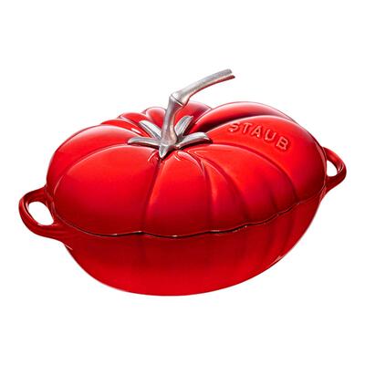 【自营】staub珐宝艺术25cm珐琅造型锅番茄炖锅焖锅无涂层铸铁锅