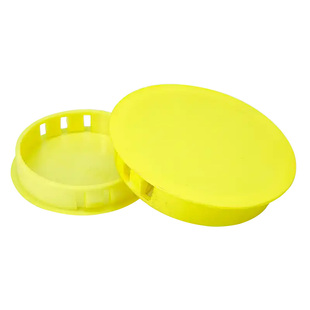 黄色扣式塞头尼龙塑料孔塞盖管盖子螺丝盖塑料恐孔盖管孔塞盖子堵