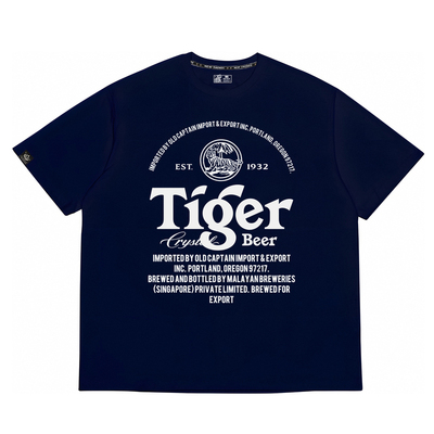 虎牌啤酒印花t恤短袖衣服