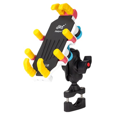 摩托车手机支架导航防震电动机车载中置改装外卖踏板减震防盗通用