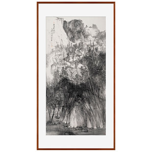 风色新中式风景手绘真迹原作玄关装饰画书房挂画中美协画家原创