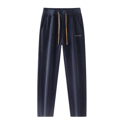 时尚潮牌松紧腰加绒运动休闲裤子