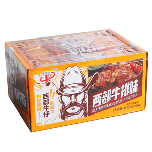 30包盒装西部牛排豆制品休闲零食