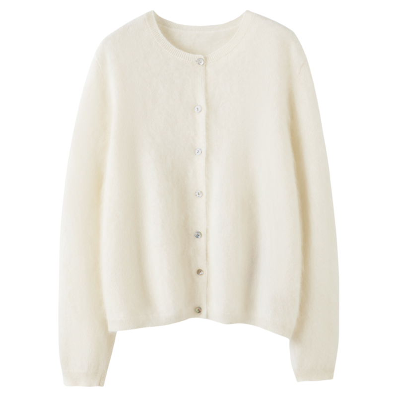 100%山羊绒拉绒小香风女士外套baby软糯