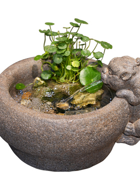 水磨坊流水摆件循环水鱼缸造景