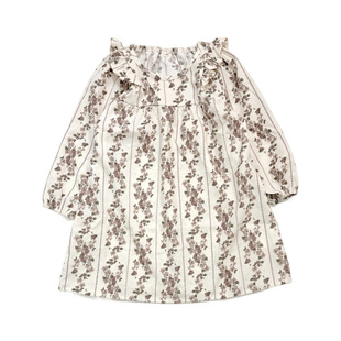 日单 田园风 也有点宫廷风 漂亮 女童儿童春秋灯芯绒碎花连衣裙子