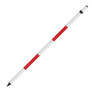 标杆花杆测量红白标尺杆测量用花杆测绘2米/3米/5米铝合金测深杆