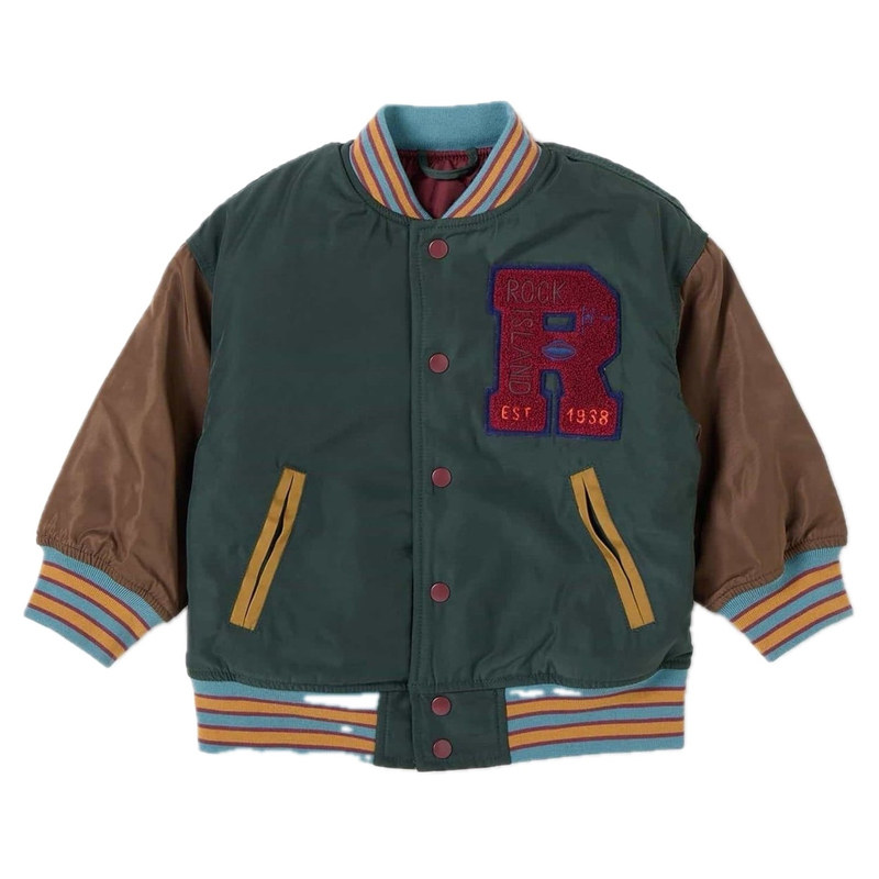 日本 F.O.KIDS 2026冬儿童小黄鸭徽标logo学院风棒球服夹克薄外套