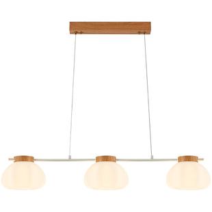 雷士照明餐厅灯简约现代原木奶油风吊灯卧室书房极简灯饰中山灯具