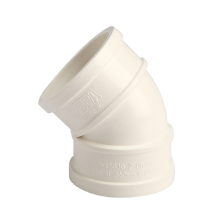 公元pvc排水管件45度弯头外插斜弯直弯50/75接头排污管下水管配件