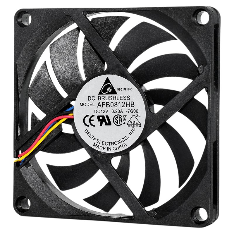 台达8010静音12V 0.2A薄款8CM机箱电源电箱软路由PWM调速散热风扇
