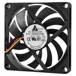 台达8010静音12V 0.2A薄款8CM机箱电源电箱软路由PWM调速散热风扇