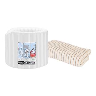 粉色充气泡澡桶租房宿舍高级家用折叠浴缸情侣款浴巾健身游泳速干