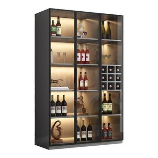 酒柜玻璃展示柜现代简约客厅靠墙储物柜子轻奢酒架家用置物收纳柜