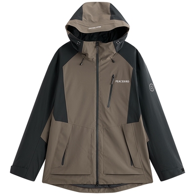 【商场同款】太平鸟男装撞色拼接连帽夹克新款印花外套B2BCF4217