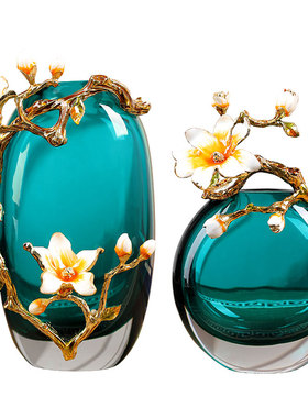 【珐琅彩】新中式典雅花瓶摆件