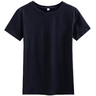 t恤女短袖夏装新款韩版百搭紧身打底衫纯棉体恤纯白色半袖上衣服