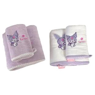 卡通库洛米少儿洗脸洗澡巾成人吸水加厚速干珊瑚绒毛巾浴巾套巾