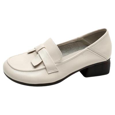 低跟平跟舒适小皮鞋真皮软皮女鞋