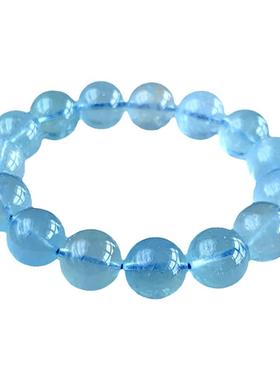 天然海蓝宝男女手链蓝色充填