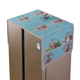 冰箱盖巾罩双开门四开门冰柜防尘盖布防滑雪尼尔洗衣机微波炉罩布